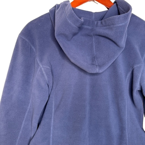 PATAGONIA Hooded Zip Front Fleece Jacket Size Medium in Dusty Blue - Picture 9 of 12